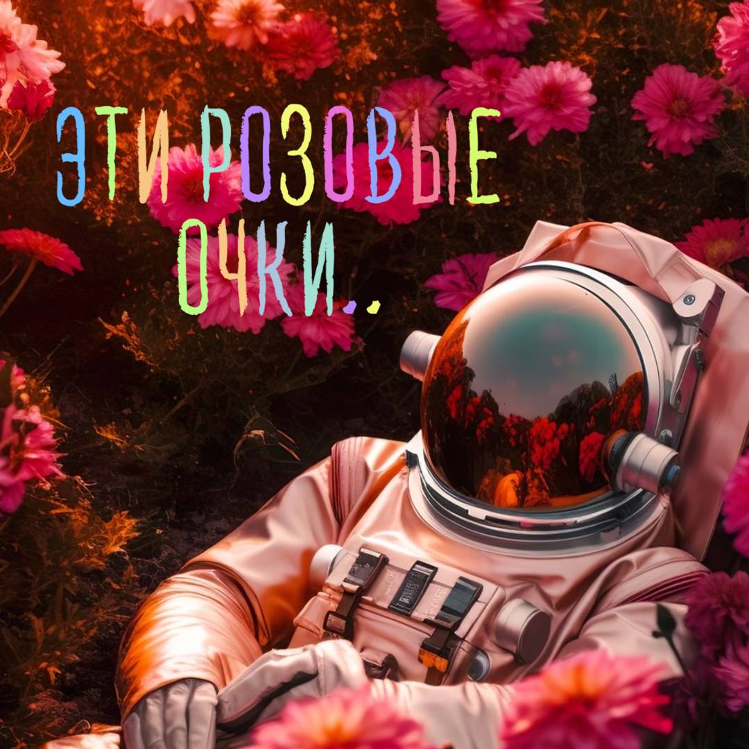Космонавт с цветами