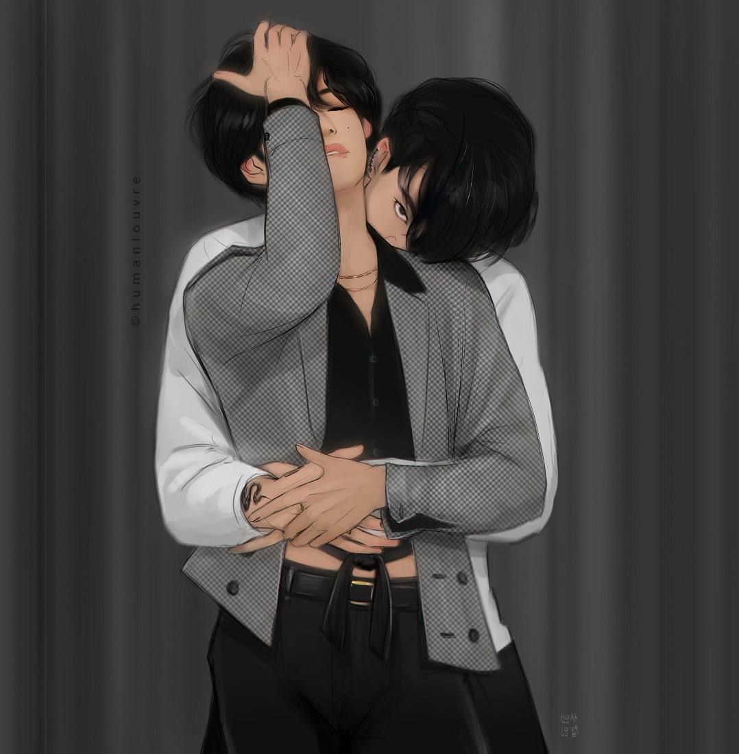 🧣 VKOOK humanlouvre 🫶 #vkook #arts ⚫ много реакции 🔥 https://t.me/+SYfK-...